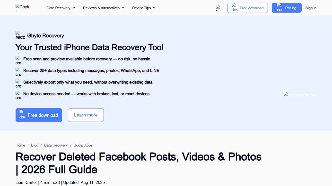 Recover Deleted Facebook Posts, Videos & Photos | 2026 Guide